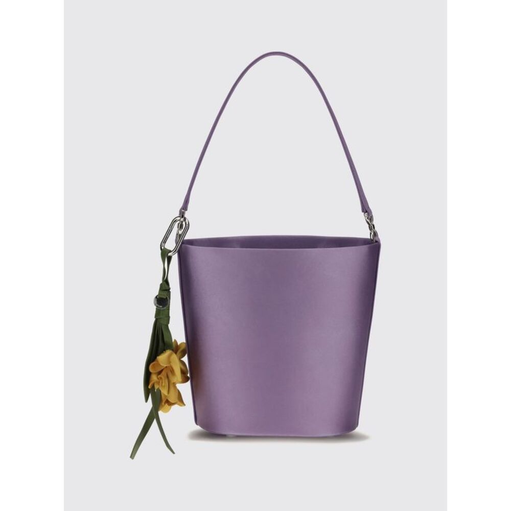Self-Portrait Women Self-Portrait Polyester Satin Mini Bucket Bag With Keychain